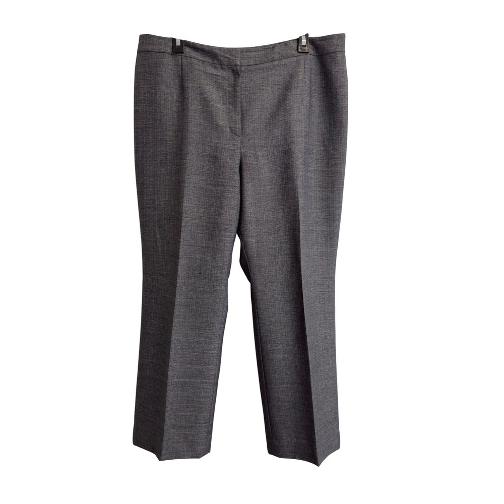Le Suit Separates‎ Womens Grey Straight Leg Dress Pants Size 14P Lined